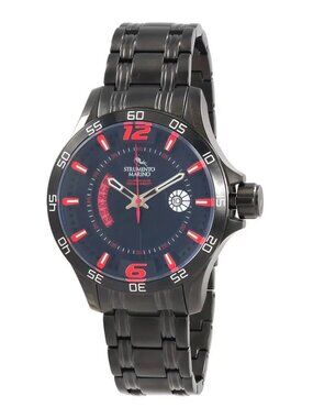 Strumento Marino Hurricane Men’s Diver Watch 300M Black Red - New